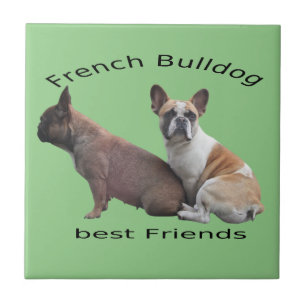French bulldog ceramic tile