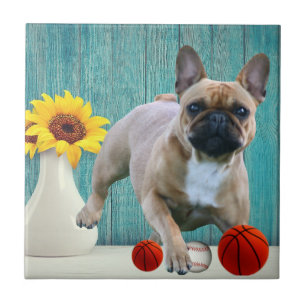 French bulldog ceramic tile