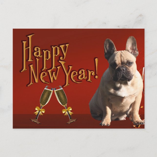 French Bulldog Champagne French Bulldog Postcard (Front)