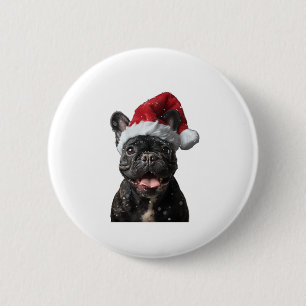 French Bulldog Christmas 6 Cm Round Badge