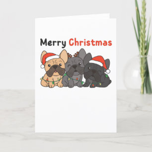 French Bulldog Christmas Animals Cute Dogs Holiday Card