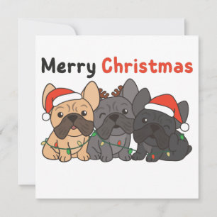 French Bulldog Christmas Animals Cute Dogs Invitat Invitation