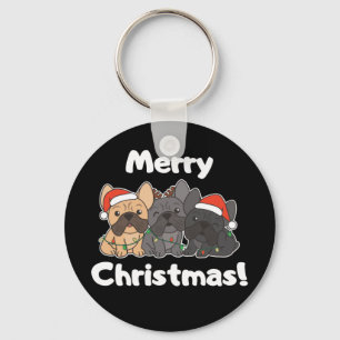 French Bulldog Christmas Animals Cute Dogs Keychai Key Ring