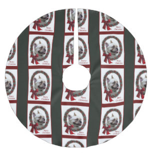 French Bulldog Christmas Brushed Polyester Tree Skirt