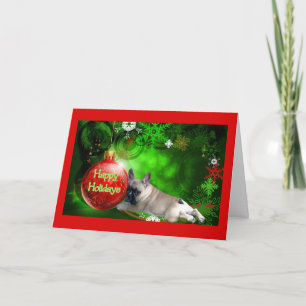 French Bulldog Christmas Card Happy Holidays
