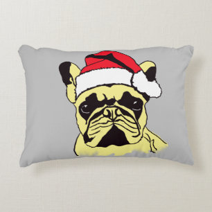 French Bulldog Christmas Cartoon Accent Pillow