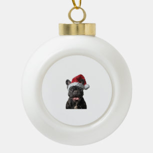 French Bulldog Christmas Ceramic Ball Christmas Ornament