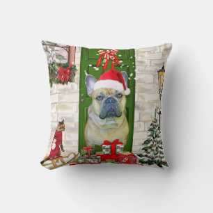French Bulldog Christmas Cushion