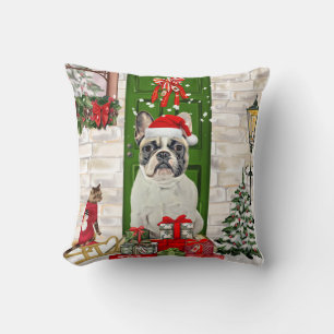 French Bulldog Christmas Cushion