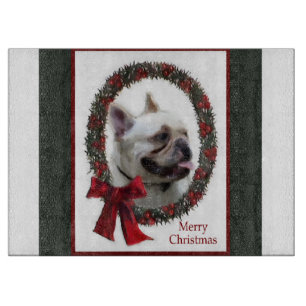 French Bulldog Christmas Cutting Board