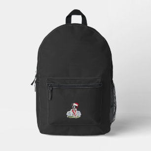 French Bulldog Christmas Day Holidays Gifts Classi Printed Backpack