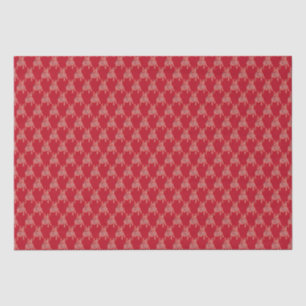 French Bulldog Christmas Dog Cute Silhouette Red Tissue Paper