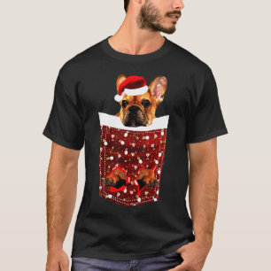 French Bulldog Christmas Dog Pocket T-Shirt