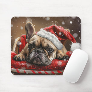 French Bulldog Christmas Festive  Mouse Pad