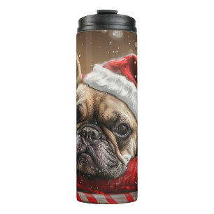 French Bulldog Christmas Festive  Thermal Tumbler