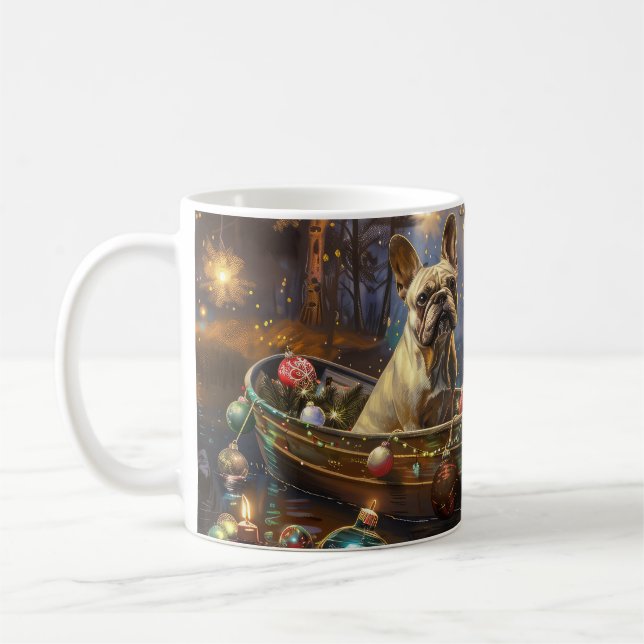 French Bulldog Christmas Festive Voyage  Coffee Mug (Left)