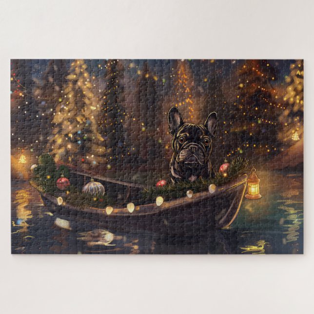 French Bulldog Christmas Festive Voyage Jigsaw Puzzle (Horizontal)