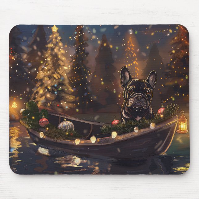 French Bulldog Christmas Festive Voyage Mouse Pad (Front)