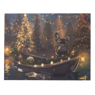 French Bulldog Christmas Festive Voyage Notepad