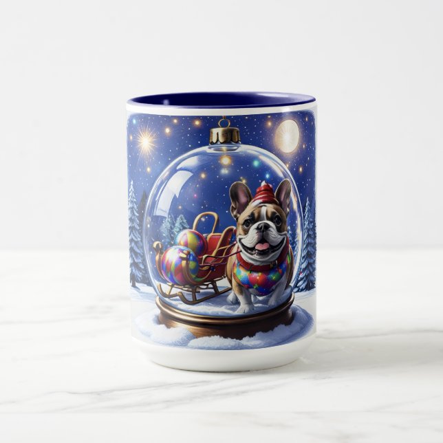 French Bulldog Christmas French Bulldog Mug (Center)