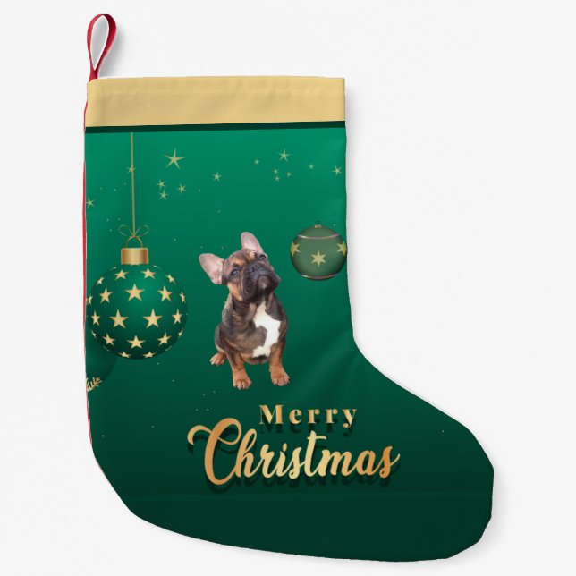 French Bulldog Christmas French Bulldog Small Christmas Stocking (Front)