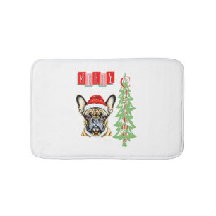French Bulldog Christmas gift Bath Mat