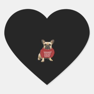 French Bulldog Christmas gifts and christmas sweat Heart Sticker