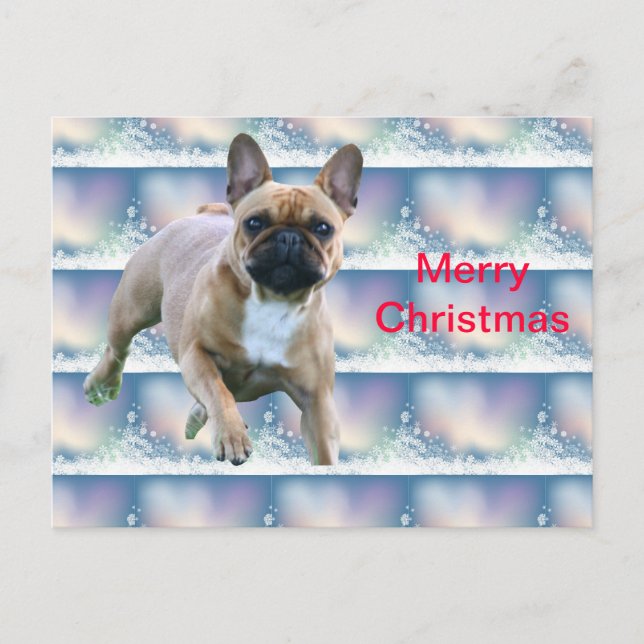 French Bulldog Christmas Gifts Holiday Postcard (Front)