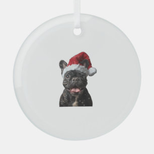 French Bulldog Christmas Glass Tree Decoration