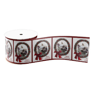 French Bulldog Christmas Grosgrain Ribbon