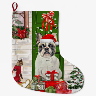 French Bulldog Christmas  Large Christmas Stocking
