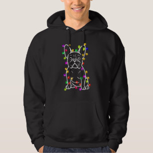 French Bulldog Christmas Lights Tree Decorations Hoodie