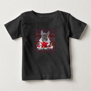 French Bulldog Christmas Lights Ugly Sweater Dog