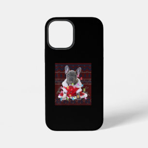French Bulldog Christmas Lights Ugly Sweater Dog iPhone 12 Mini Case