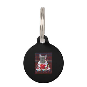 French Bulldog Christmas Lights Ugly Sweater Dog Pet Tag