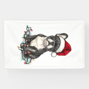 French Bulldog Christmas Lights Xmas Dogs Gifts Me Banner
