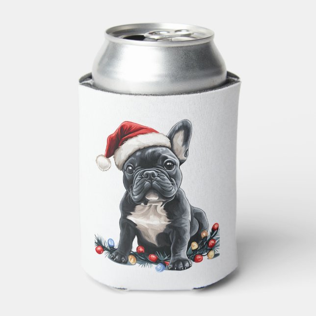 French Bulldog Christmas Lights Xmas Dogs Gifts Me Can Cooler (Can Front)