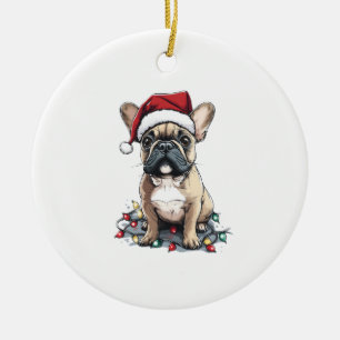 French Bulldog Christmas Lights Xmas Dogs Gifts Me Ceramic Ornament