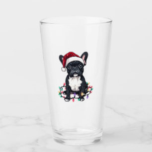 French Bulldog Christmas Lights Xmas Dogs Gifts Me Glass