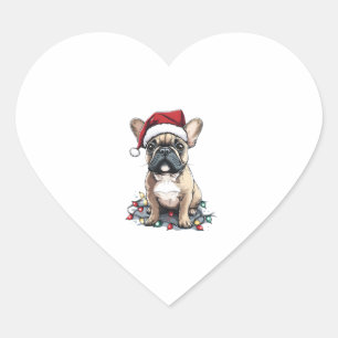 French Bulldog Christmas Lights Xmas Dogs Gifts Me Heart Sticker