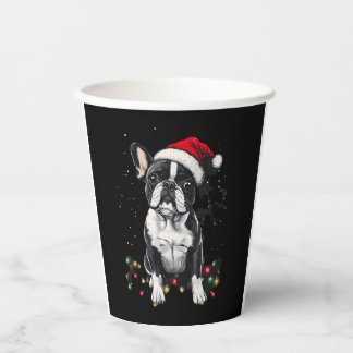 French Bulldog Christmas Lights Xmas Dogs Gifts Me Paper Cups