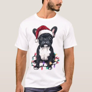 French Bulldog Christmas Lights Xmas Dogs Gifts Me T-Shirt