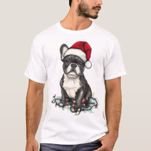 French Bulldog Christmas Lights Xmas Dogs Gifts Me T-Shirt