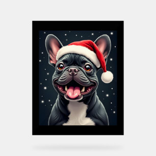 French Bulldog Christmas Long Sleeve T-Shirt Acrylic Sign