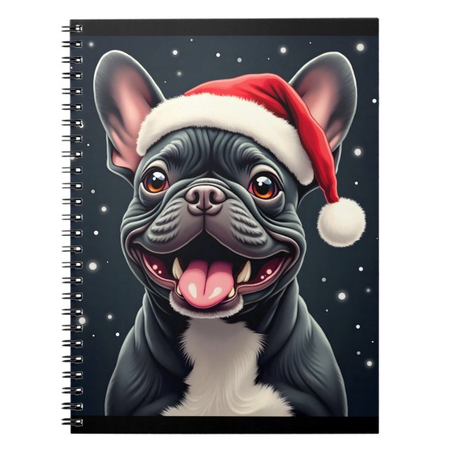 French Bulldog Christmas Long Sleeve T-Shirt Notebook (Front)