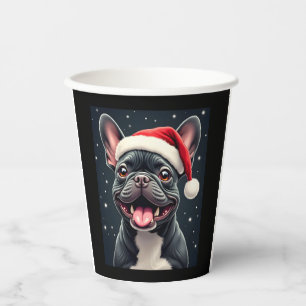 French Bulldog Christmas Long Sleeve T-Shirt Paper Cups