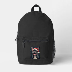 French Bulldog Christmas Long Sleeve T-Shirt Printed Backpack