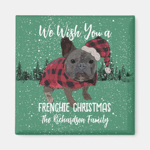 French Bulldog Christmas Personalised Dog Frenchie Magnet