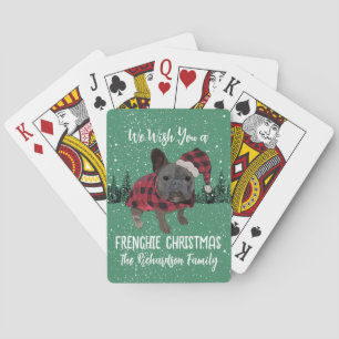 French Bulldog Christmas Personalised Dog Frenchie Playing Cards