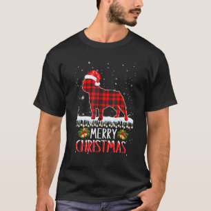 French Bulldog Christmas Red Plaid Pyjamas Dog Xma T-Shirt